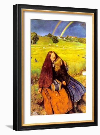 The Blind Girl-John Everett Millais-Framed Art Print