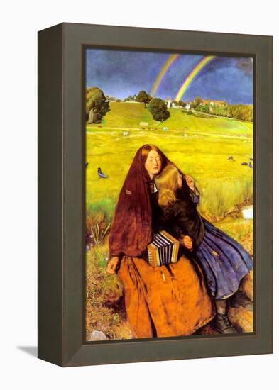 The Blind Girl-John Everett Millais-Framed Stretched Canvas