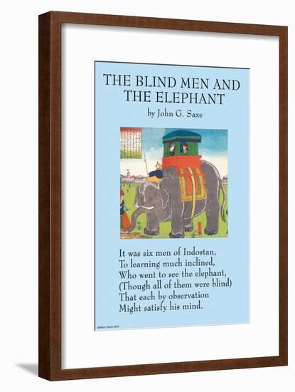 The Blind Men & the Elephant-null-Framed Art Print