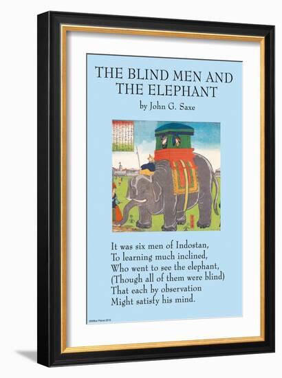 The Blind Men & the Elephant-null-Framed Art Print