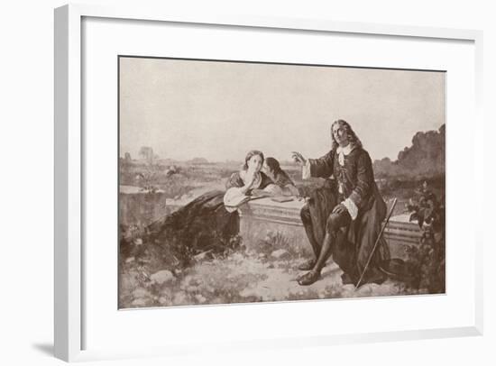 The Blind Milton Dictating to His Daughters at His Home at Chalfont-Enrico Fanfani-Framed Giclee Print