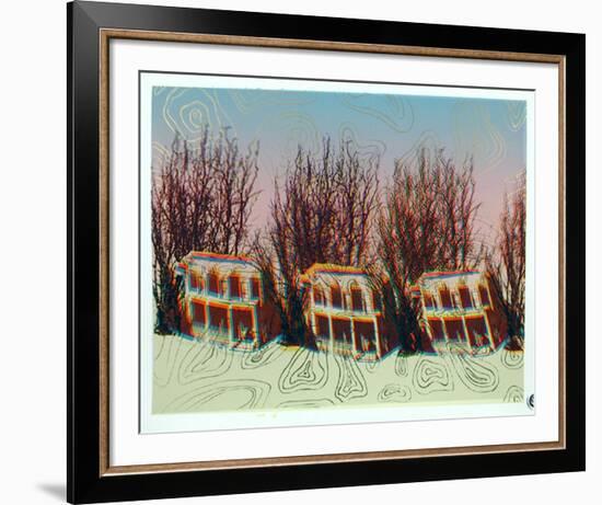 The Block with the Prismatic Afro Tree-Cindy Wolsfeld-Framed Limited Edition