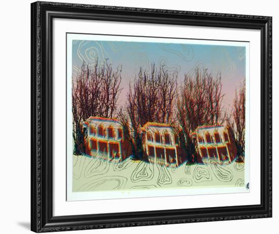 The Block with the Prismatic Afro Tree-Cindy Wolsfeld-Framed Limited Edition