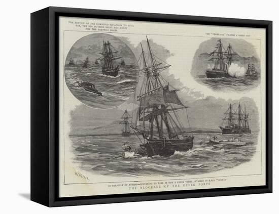 The Blockade of the Greek Ports-William Lionel Wyllie-Framed Premier Image Canvas