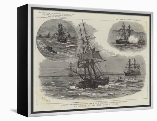 The Blockade of the Greek Ports-William Lionel Wyllie-Framed Premier Image Canvas