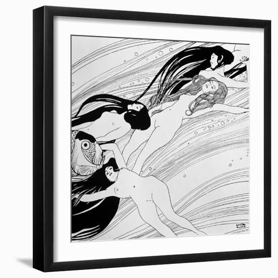 The Blood of Fish, Published in "Ver Sacrum" Magazine, 1898-Gustav Klimt-Framed Giclee Print