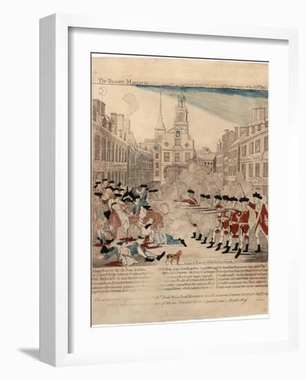 The Bloody Massacre Perpetrate in King-Street Boston on March 5th 1770 by a Party of the 29th…-Paul Revere-Framed Premium Giclee Print