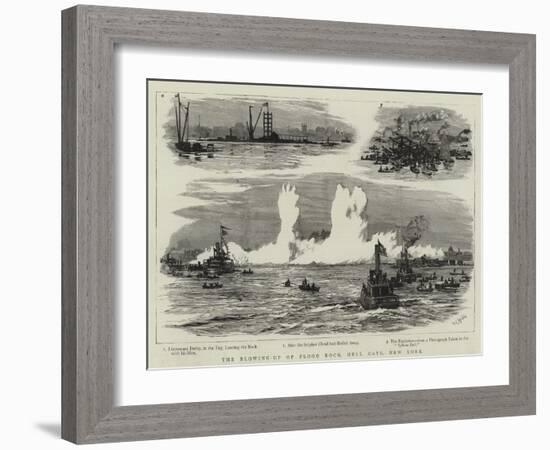 The Blowing-Up of Flood Rock, Hell Gate, New York-William Lionel Wyllie-Framed Giclee Print