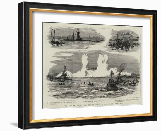 The Blowing-Up of Flood Rock, Hell Gate, New York-William Lionel Wyllie-Framed Giclee Print