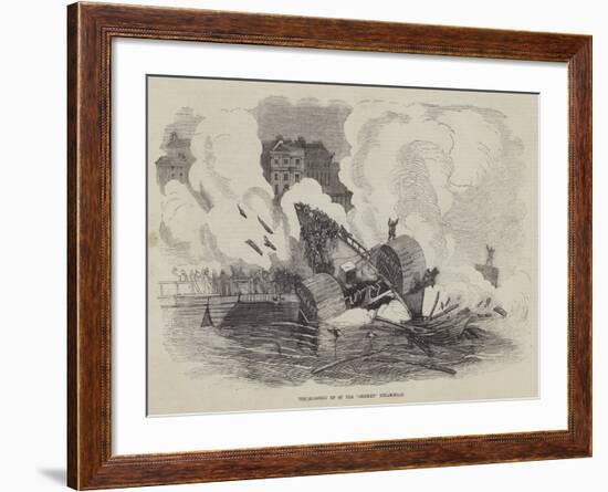 The Blowing Up of the Cricket Steam-Boat-null-Framed Giclee Print