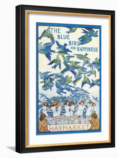 'The Blue Bird for Happiness-Frederick Cayley Robinson-Framed Giclee Print