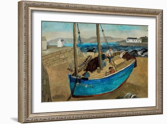 The Blue Boat, 1929 (Oil on Board)-Christopher Wood-Framed Giclee Print