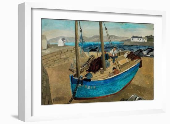 The Blue Boat, 1929 (Oil on Board)-Christopher Wood-Framed Giclee Print