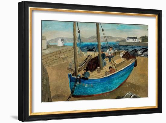 The Blue Boat, 1929 (Oil on Board)-Christopher Wood-Framed Giclee Print