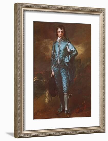 The Blue Boy-Thomas Gainsborough-Framed Art Print