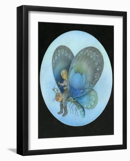 The Blue Butterfly-Wayne Anderson-Framed Giclee Print