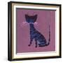 The Blue Cat, 1970s-George Adamson-Framed Giclee Print