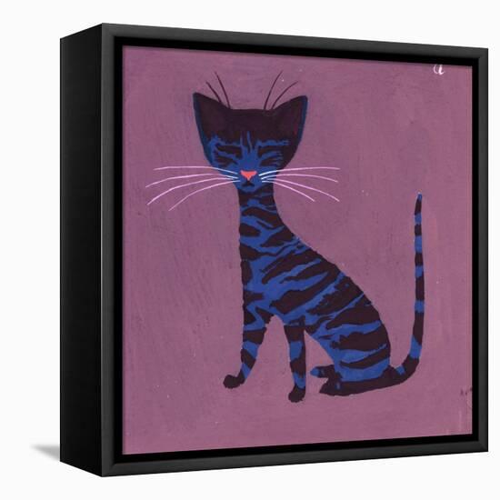 The Blue Cat, 1970s-George Adamson-Framed Premier Image Canvas