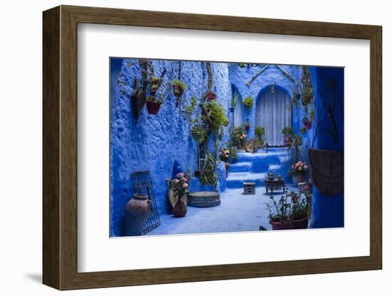 The blue city of Chefchaouen, Morocco, North Africa, Africa-Francesco Fanti-Framed Photographic Print