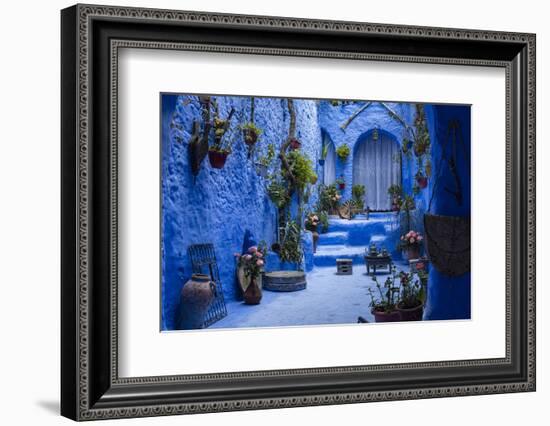 The blue city of Chefchaouen, Morocco, North Africa, Africa-Francesco Fanti-Framed Photographic Print