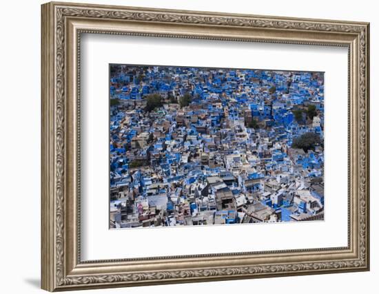 The Blue City of Jodhpur Seen from the Mehrangarh Fort, Jodhpur, Rajasthan, India, Asia-Alex Treadway-Framed Photographic Print