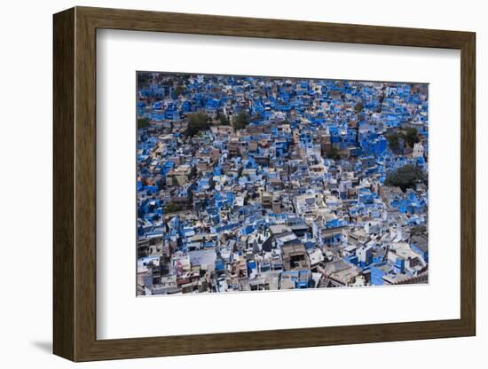 The Blue City of Jodhpur Seen from the Mehrangarh Fort, Jodhpur, Rajasthan, India, Asia-Alex Treadway-Framed Photographic Print