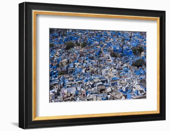 The Blue City of Jodhpur Seen from the Mehrangarh Fort, Jodhpur, Rajasthan, India, Asia-Alex Treadway-Framed Photographic Print