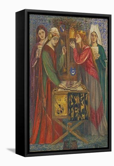 The Blue Closet-Dante Gabriel Rossetti-Framed Premier Image Canvas