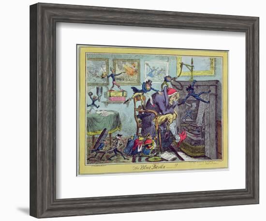 The Blue Devils!, Published by Hannah Humphrey, 10th January 1823-George Cruikshank-Framed Giclee Print