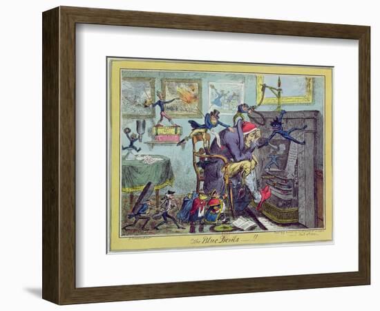 The Blue Devils!, Published by Hannah Humphrey, 10th January 1823-George Cruikshank-Framed Giclee Print