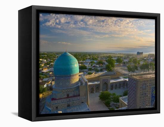 The Blue Domes of the Registan, Samarkand, Uzbekistan-Michele Falzone-Framed Premier Image Canvas