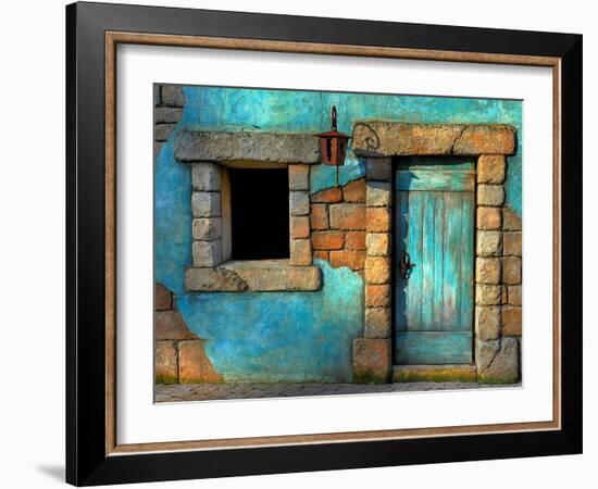 The Blue Door-Philippe Sainte-Laudy-Framed Photographic Print