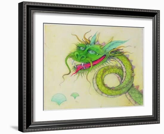 The Blue Eared Dragon, 2000-Wayne Anderson-Framed Giclee Print