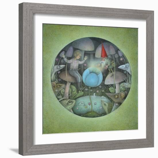 The Blue Flower-Wayne Anderson-Framed Giclee Print