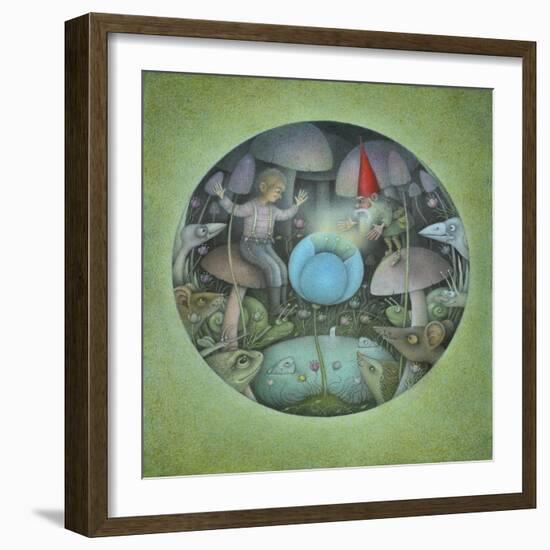 The Blue Flower-Wayne Anderson-Framed Giclee Print