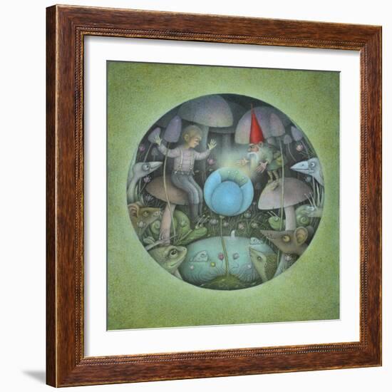 The Blue Flower-Wayne Anderson-Framed Giclee Print