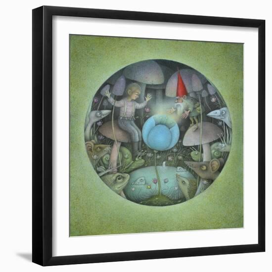 The Blue Flower-Wayne Anderson-Framed Giclee Print