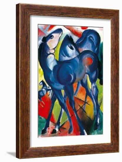 The Blue Foals. 1913-Franz Marc-Framed Giclee Print