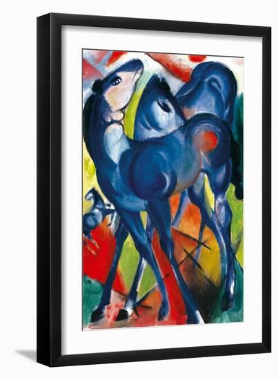 The Blue Foals. 1913-Franz Marc-Framed Giclee Print