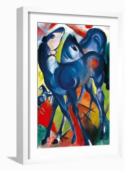 The Blue Foals. 1913-Franz Marc-Framed Giclee Print