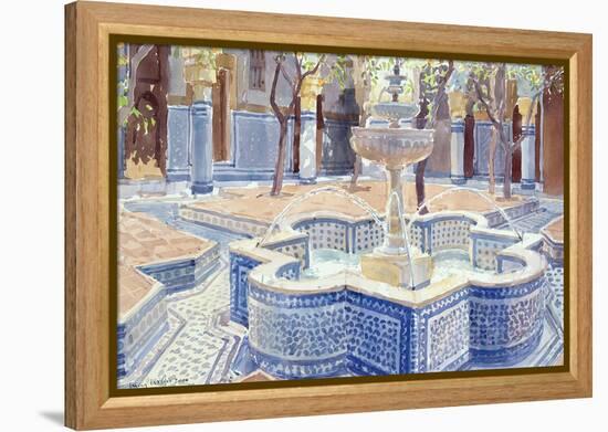 The Blue Fountain, 2000-Lucy Willis-Framed Premier Image Canvas