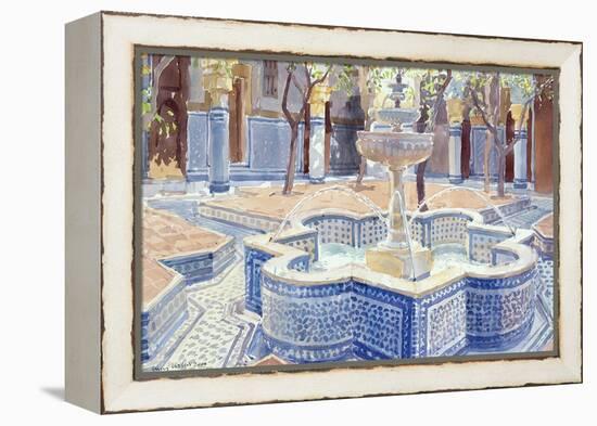 The Blue Fountain, 2000-Lucy Willis-Framed Premier Image Canvas