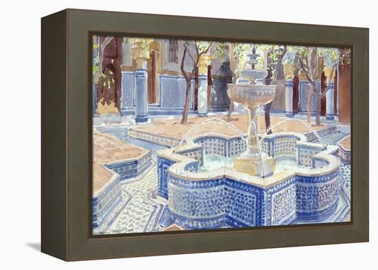 The Blue Fountain, 2000-Lucy Willis-Framed Premier Image Canvas