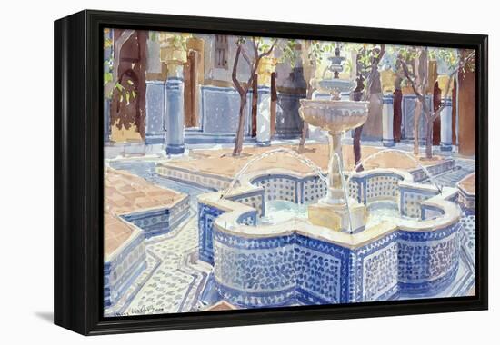 The Blue Fountain, 2000-Lucy Willis-Framed Premier Image Canvas