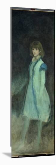 The Blue Girl: Portrait of Connie Gilchrist (1865-1946), C.1879 (Oil on Canvas)-James Abbott McNeill Whistler-Mounted Giclee Print