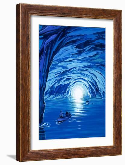 The Blue Grotto in Capri-Angus Mcbride-Framed Giclee Print
