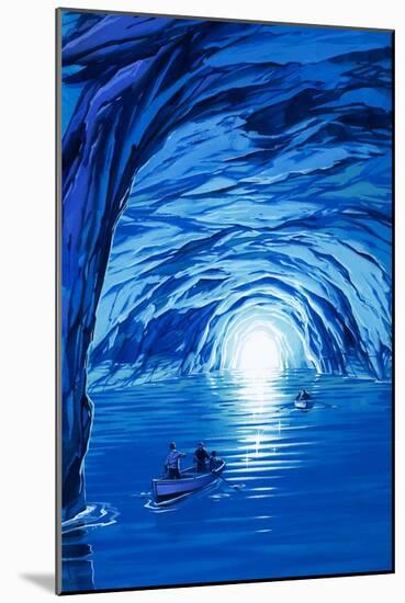 The Blue Grotto in Capri-Angus Mcbride-Mounted Giclee Print