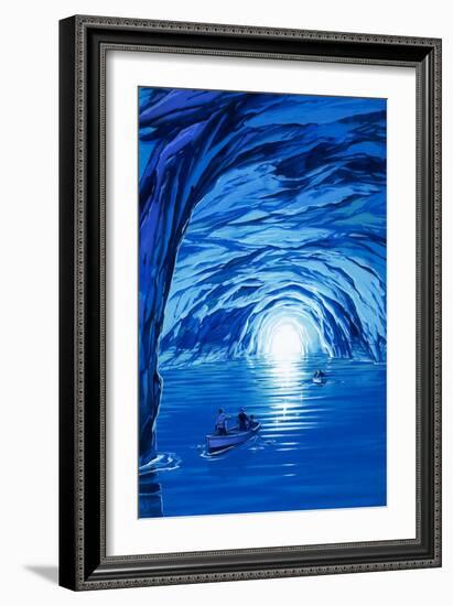 The Blue Grotto in Capri-Angus Mcbride-Framed Giclee Print