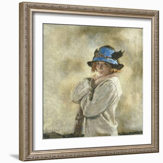 The Blue Hat-Sir William Orpen-Framed Giclee Print