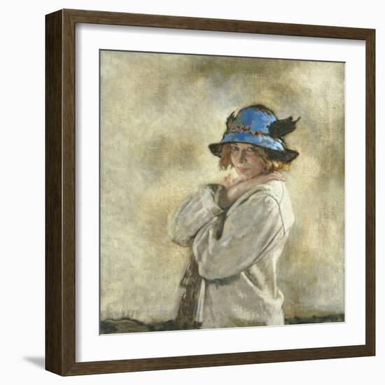 The Blue Hat-Sir William Orpen-Framed Giclee Print